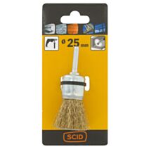 Brosse pinceau fils acier laitonné ondulés - SCID